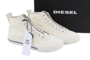 DIESEL S-Astico Mzip Women's Sneakers EU41 White Zip Almond Toe Ankle RRP180