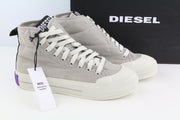 DIESEL S-Muji MC Women's Sneakers EU40 Light Grey High Lace Almond Logo RRP180