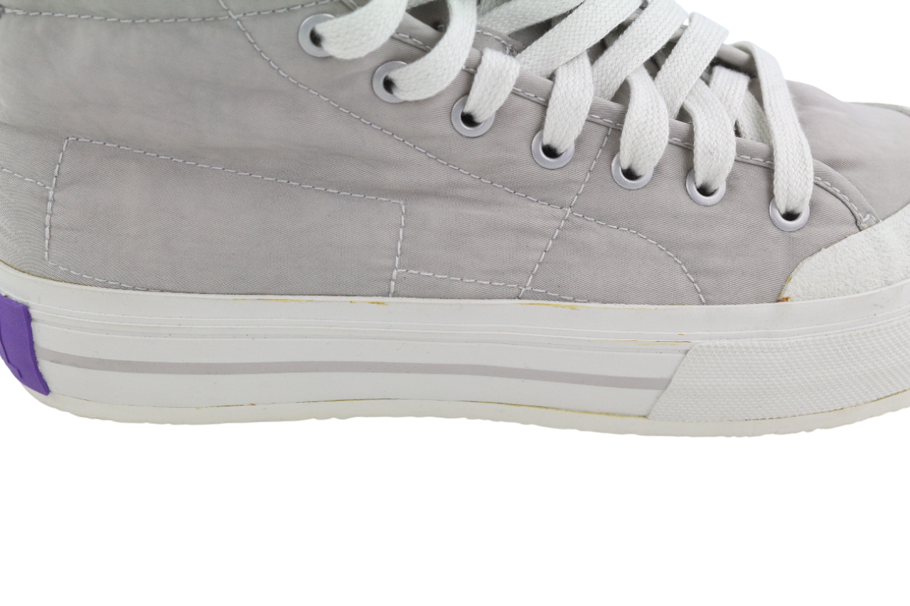 DIESEL S-Muji MC Women's Sneakers EU40 Light Grey High Lace Almond Logo RRP180