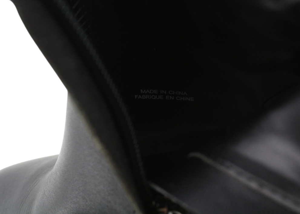 DIESEL Jaynet MAB Women's Boots EU38 Black Leather Zip Almond Heel Logo RRP290