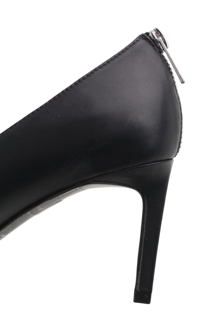 DIESEL D-Femme MP Women's Heels EU38 Black Cow Leather Kitten Heel RRP240