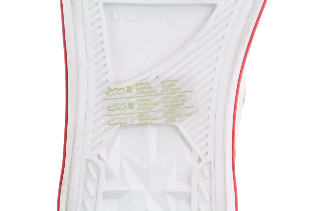 DIESEL S-Athos Mid Women's Sneakers EU39 White Ankle Lace Almond Logo RRP175