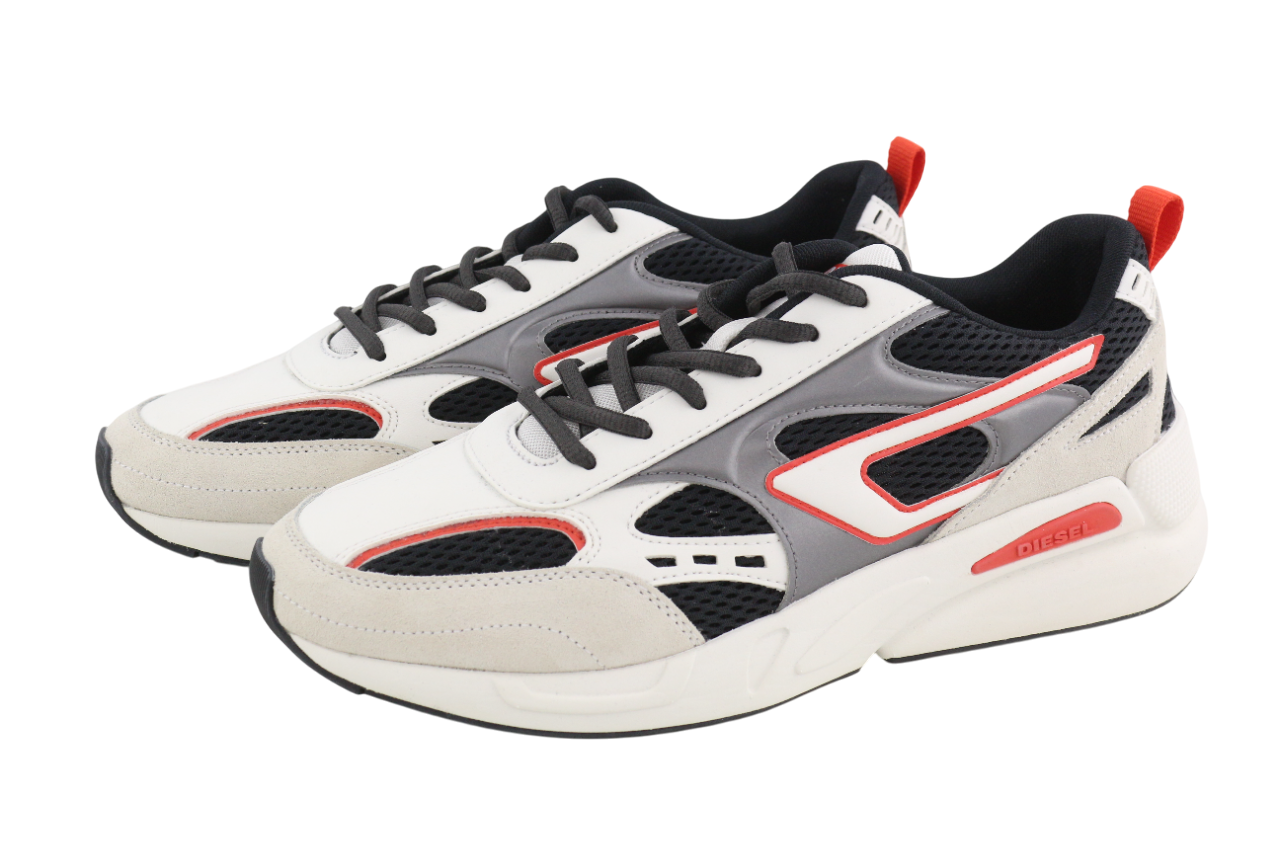 DIESEL S-Serendipity Sport Men's Sneakers EU44 White Low Lace Almond RRP225