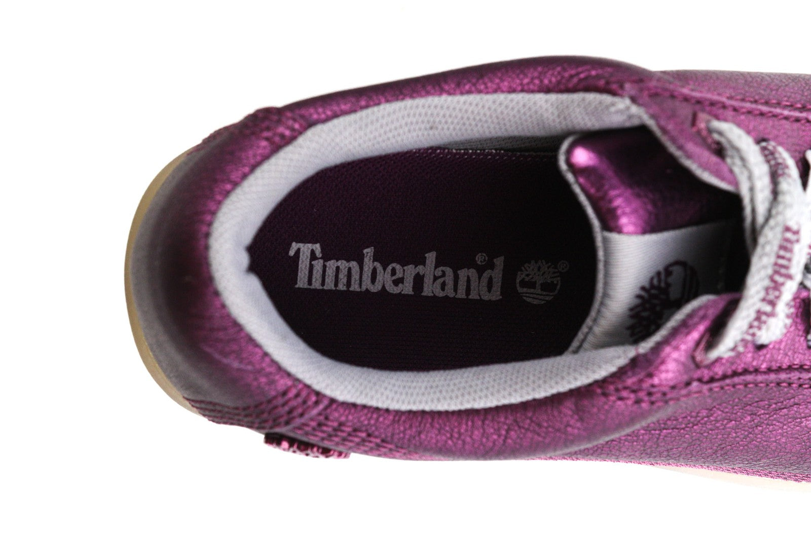 TIMBERLAND A252G Women's Sneakers UK4/5 EU37/38 Purple Shiny Leather Low Lace