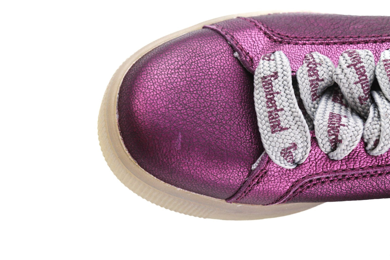 TIMBERLAND A252G Women's Sneakers UK4/5 EU37/38 Purple Shiny Leather Low Lace