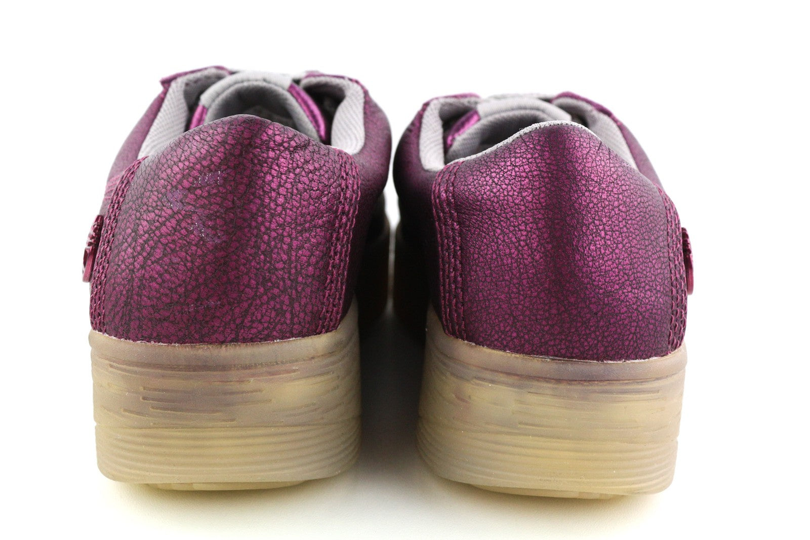 TIMBERLAND A252G Women's Sneakers UK4/5 EU37/38 Purple Shiny Leather Low Lace