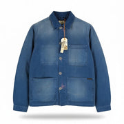 NUDIE JEANS Paul Men's Jacket S Oden Blue Washed Worker Spread  Button