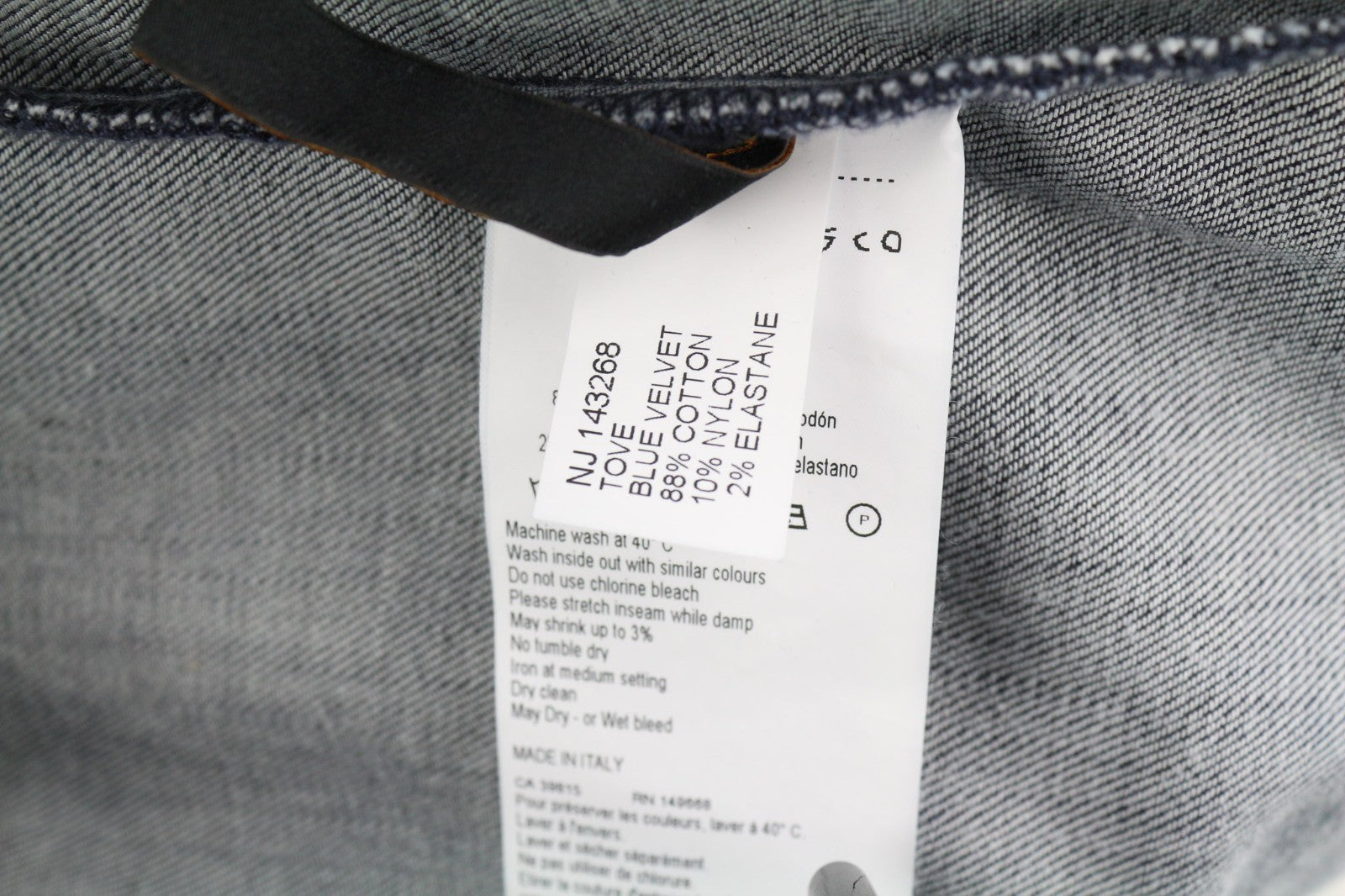 NUDIE JEANS Tove Women's Jacket M Blue Velvet Polo Button Long Sleeve