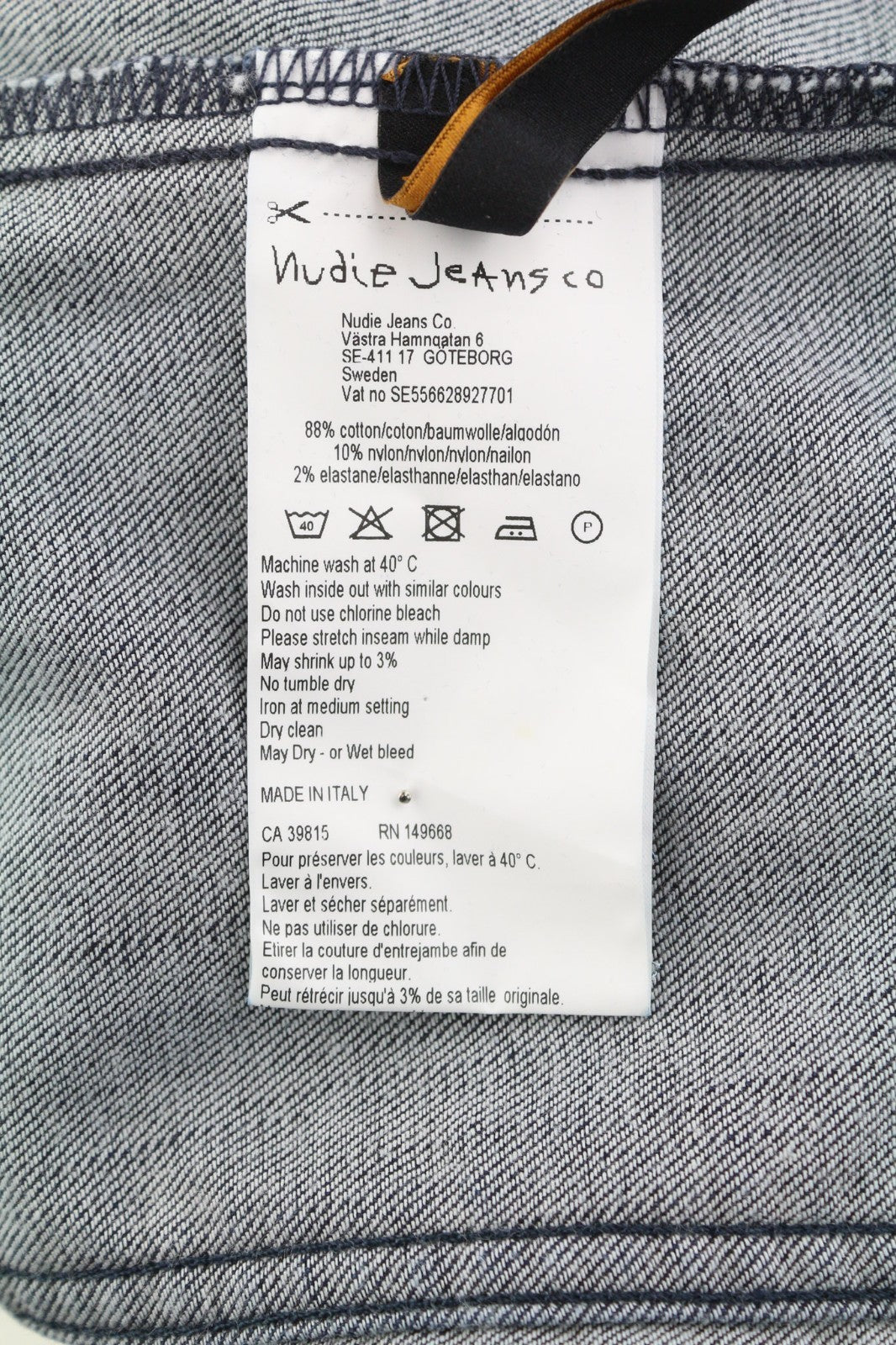 NUDIE JEANS Tove Women's Jacket M Blue Velvet Polo Collar Button Sleeve