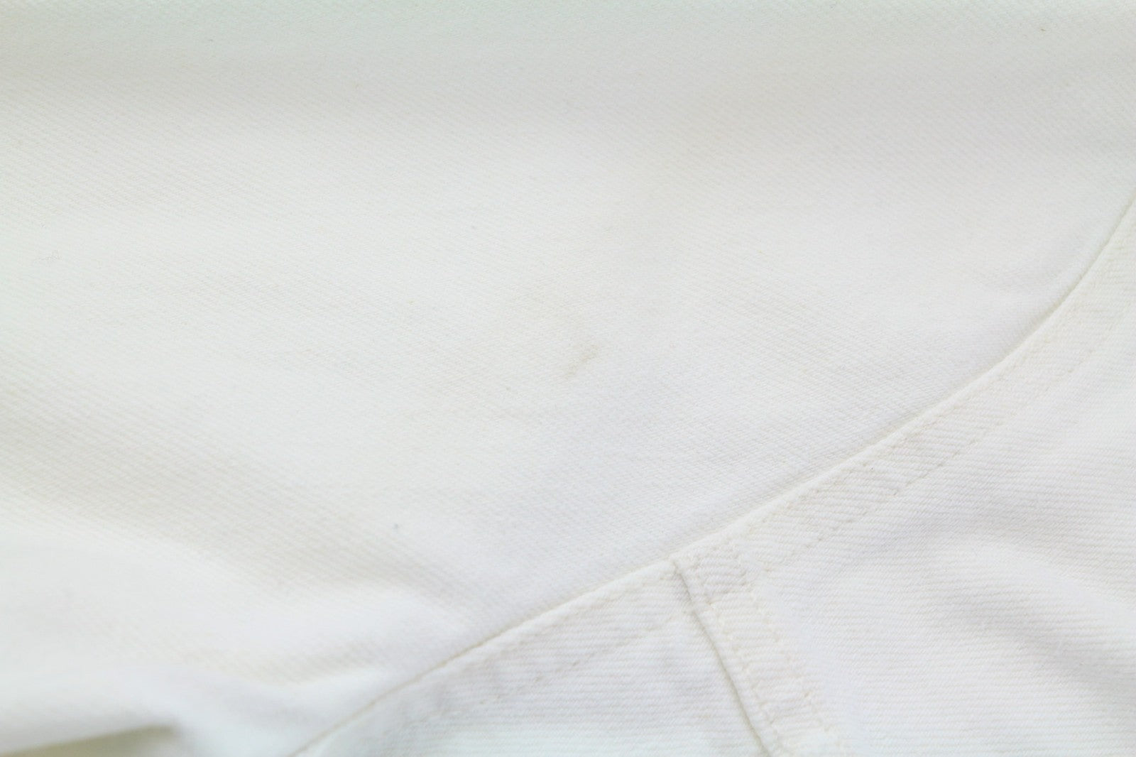 NUDIE JEANS Billy Men's Jacket L Pitch White Worn Button Polo Unlined