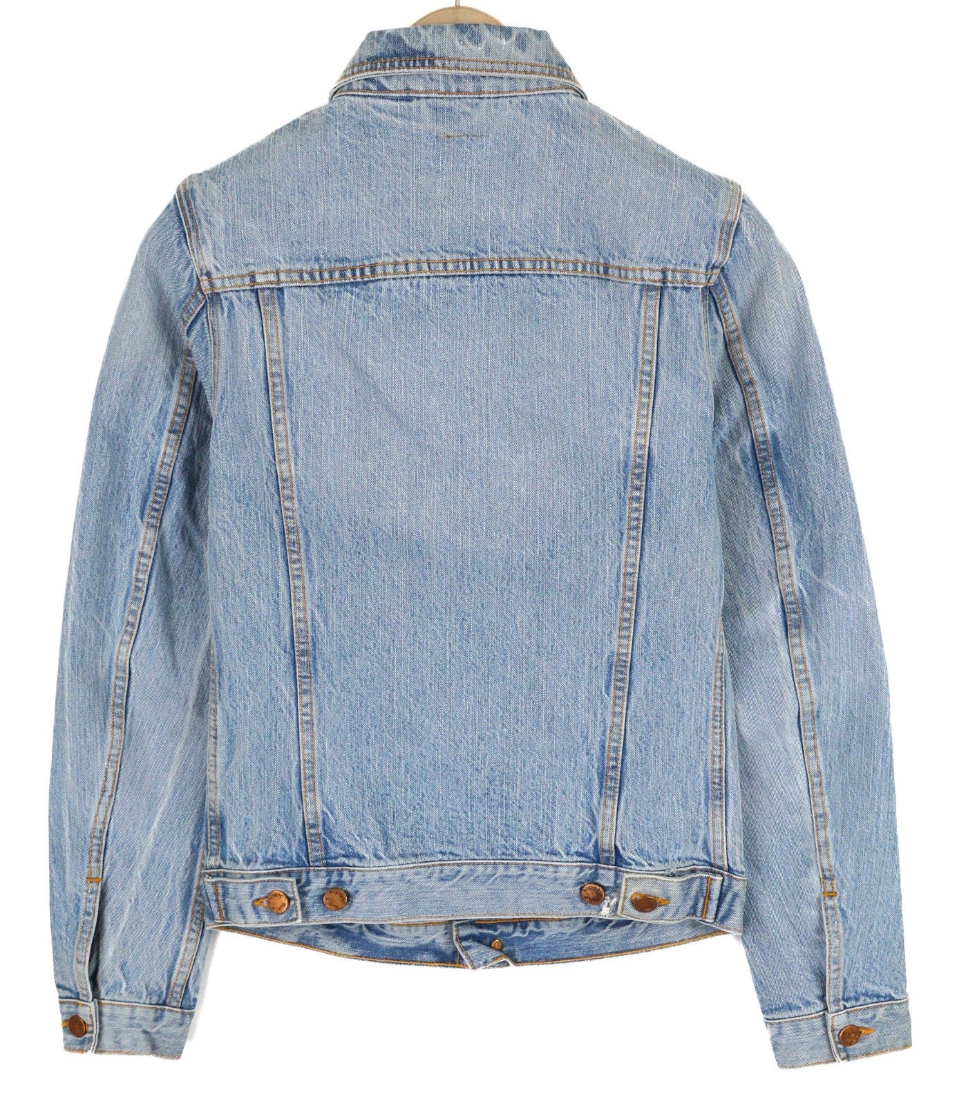 NUDIE JEANS Billy Men's XS Strumming Indigo Organic Denim Blue Button Jacket