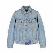 NUDIE JEANS Billy Men's S Strumming Indigo Organic Button Denim Blue Jacket