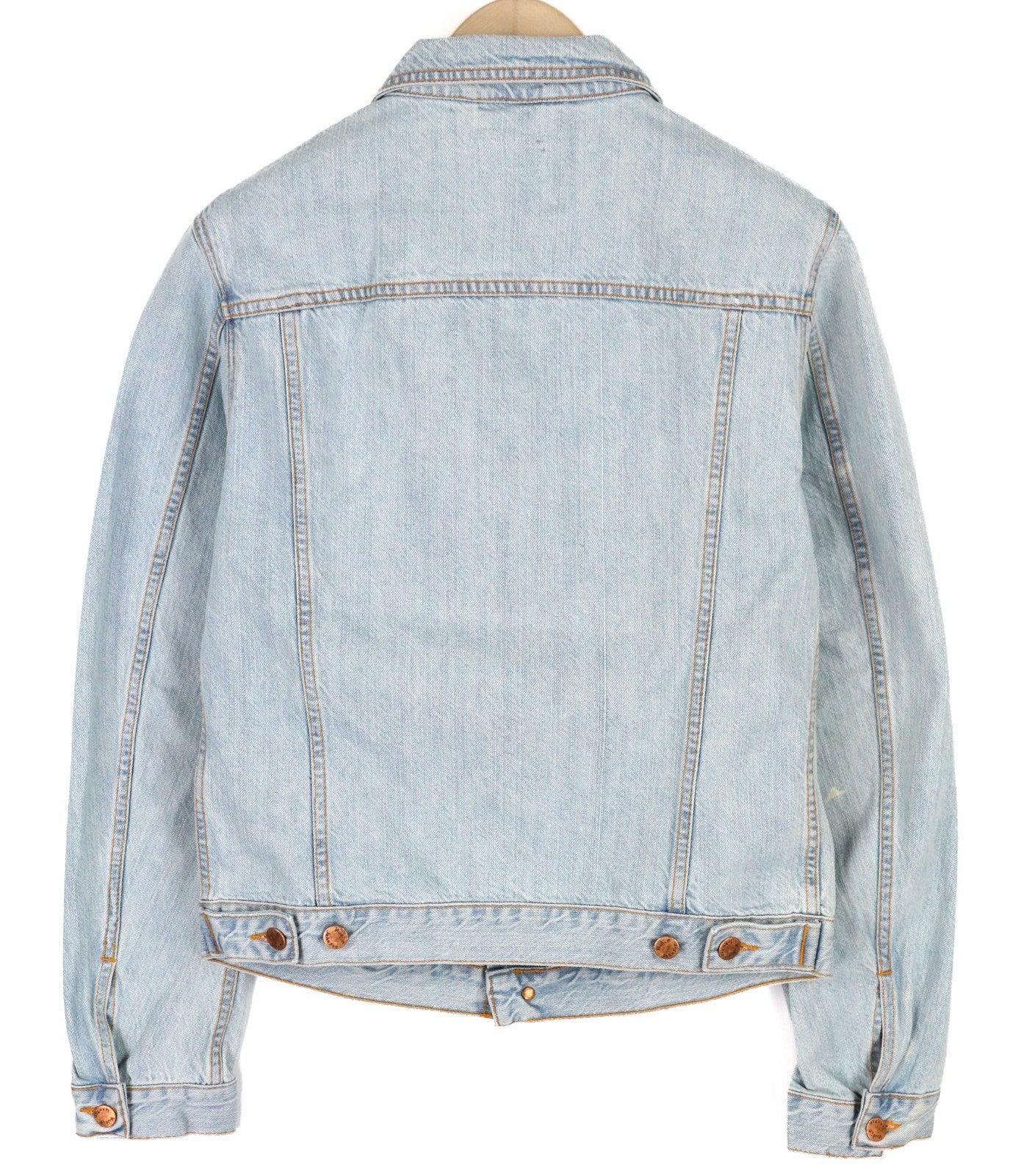 NUDIE JEANS Perry Men's M Organic Saltwater Shades Polo Neck Blue Denim Coat