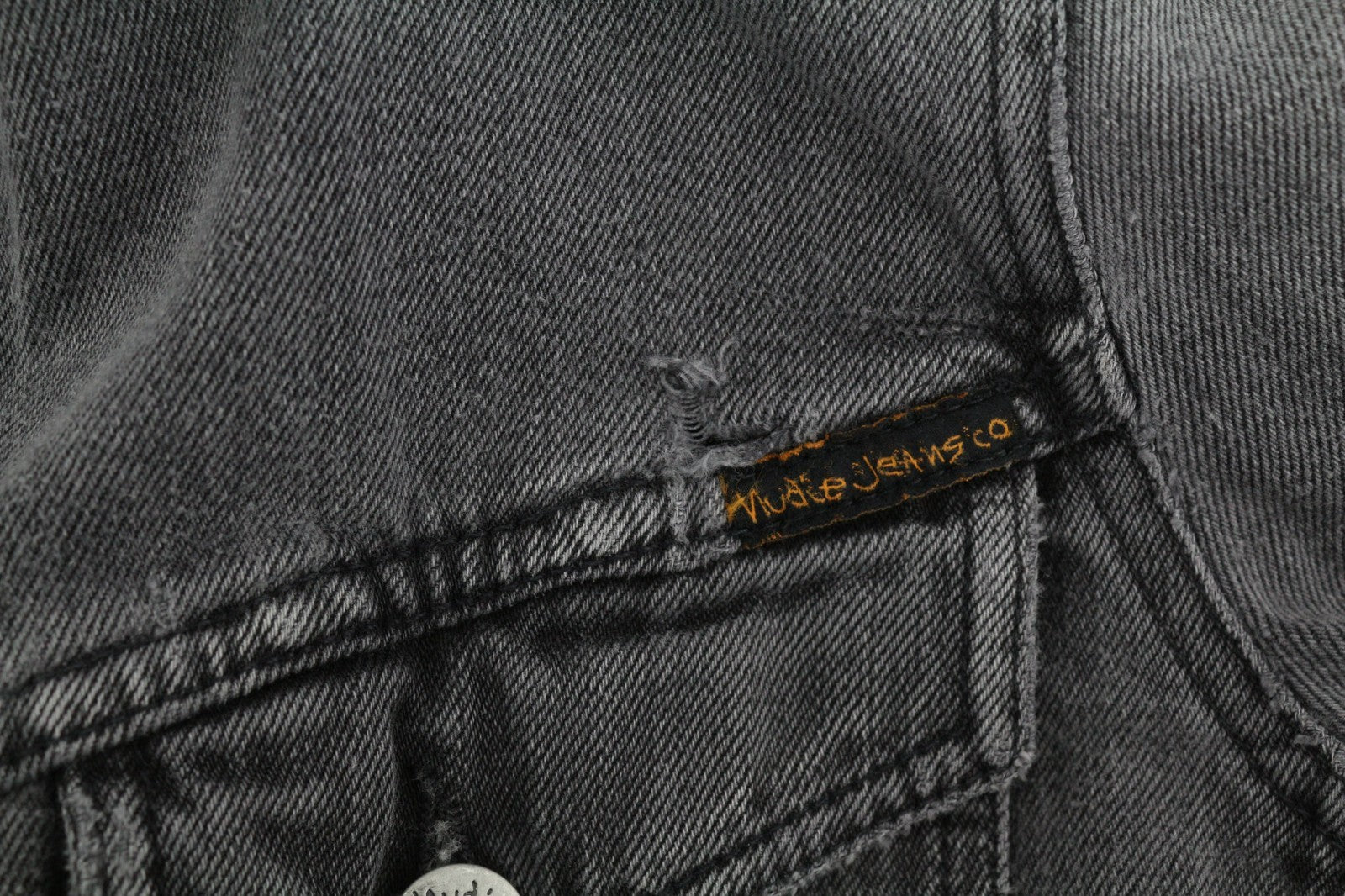 NUDIE JEANS Billy Men's S Desolation Polo Neck Unlined Patch Pocket Denim