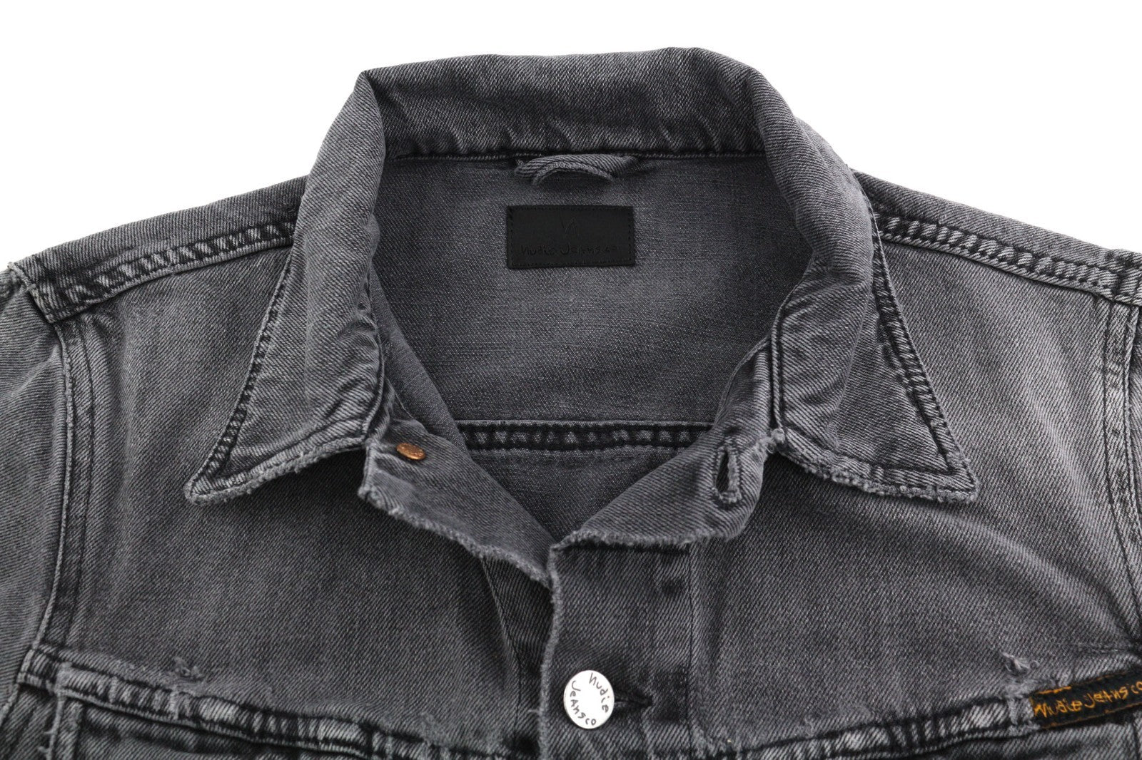 NUDIE JEANS Billy Men's S Desolation Polo Neck Unlined Patch Pocket Denim