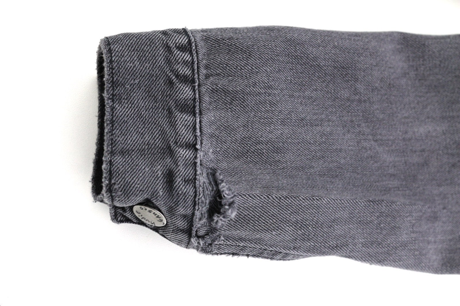 NUDIE JEANS Billy Men's S Desolation Unlined Patch Pocket Logo Denim Jacket