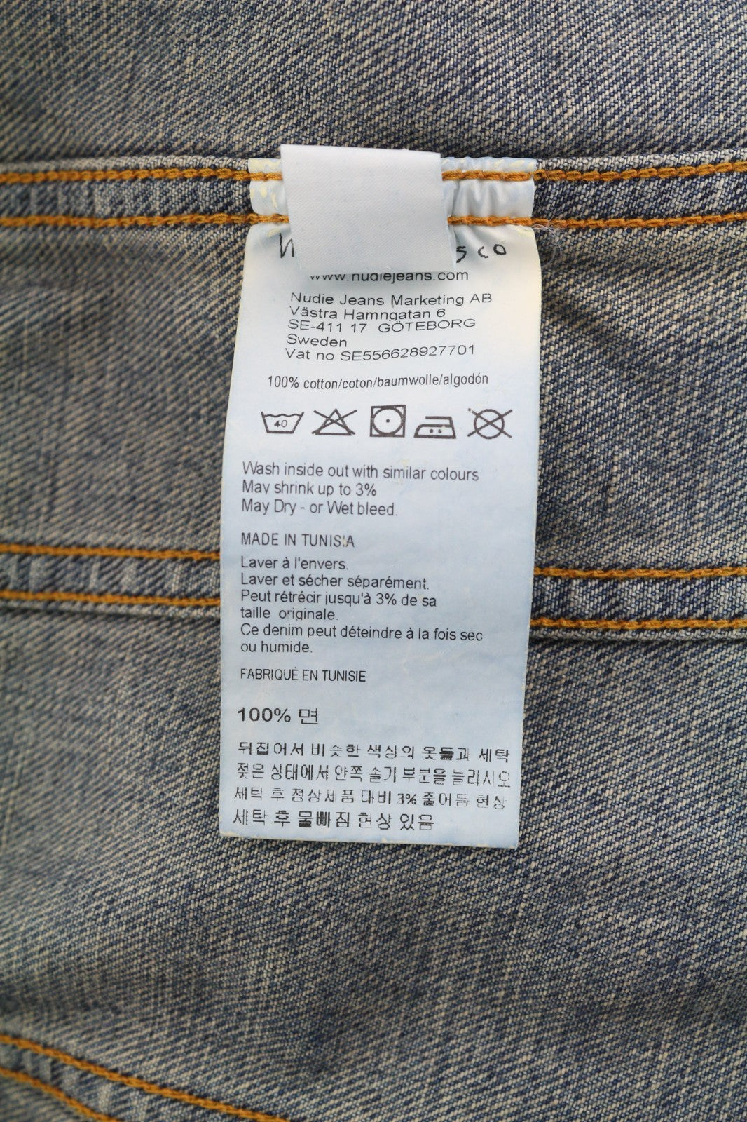 NUDIE JEANS Billy Men's M Shimmering Indigo Washed Denim Polo Button Jacket