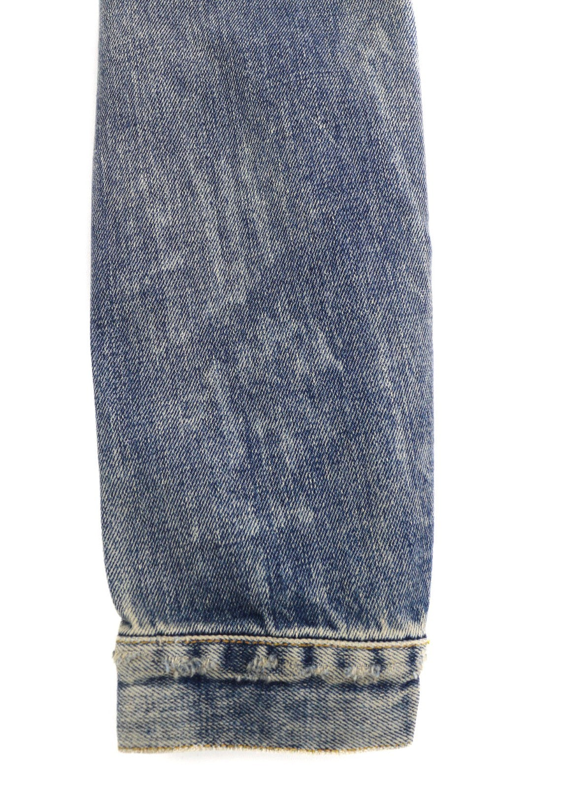 NUDIE JEANS Billy Men's S Shimmering Indigo Ripped Polo Collar Denim Coat