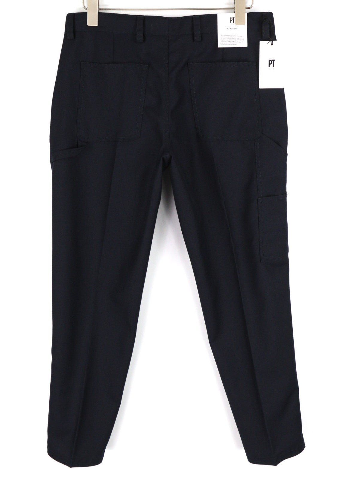 PT TORINO The Worker Men's W34 Wool Fleece Blend Tapered Button Trousers