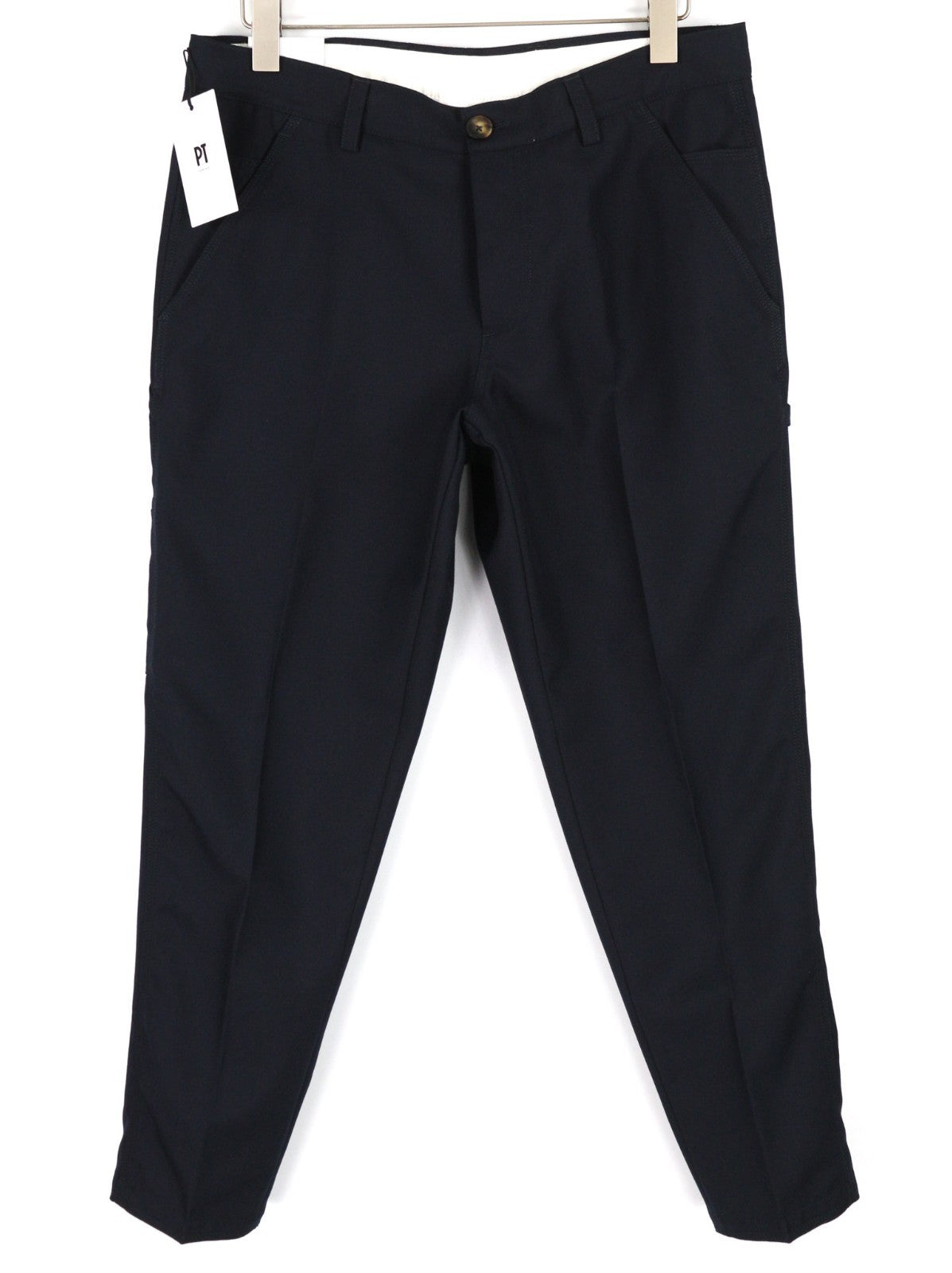 PT TORINO The Worker Men's W34 Wool Blend Fleece Tapered Trousers