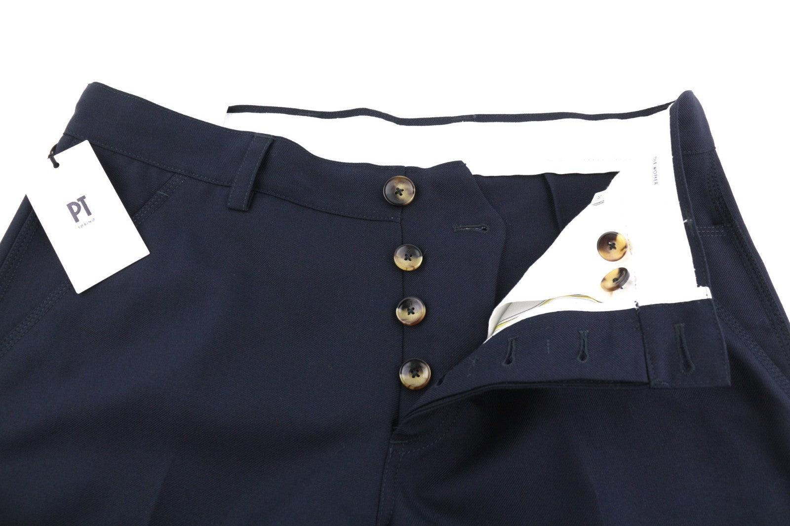 PT TORINO The Worker Men's W34 Wool Blend Fleece Tapered Trousers