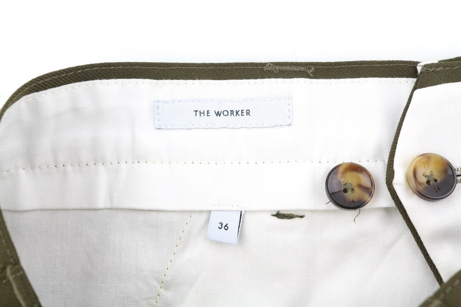 PT TORINO The Worker Men's W36 Brown Wool Fleece Blend Tapered Trousers