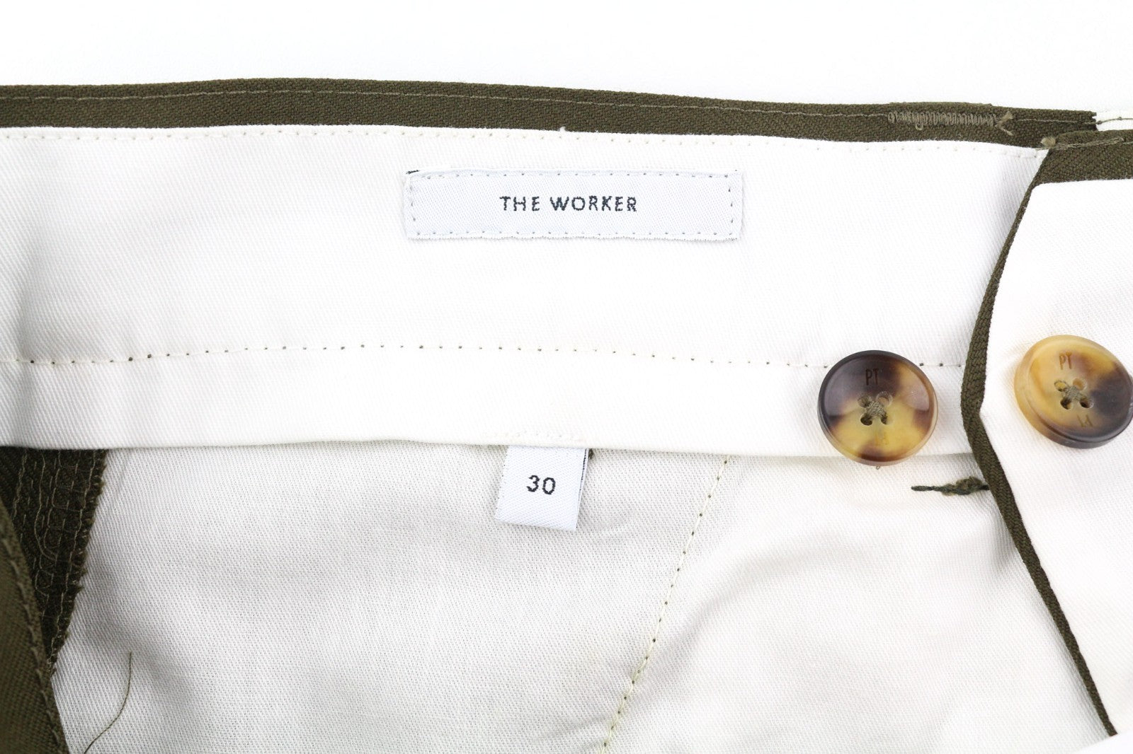 PT TORINO The Worker Men's W30 Brown Wool Fleece Blend Tapered Trousers