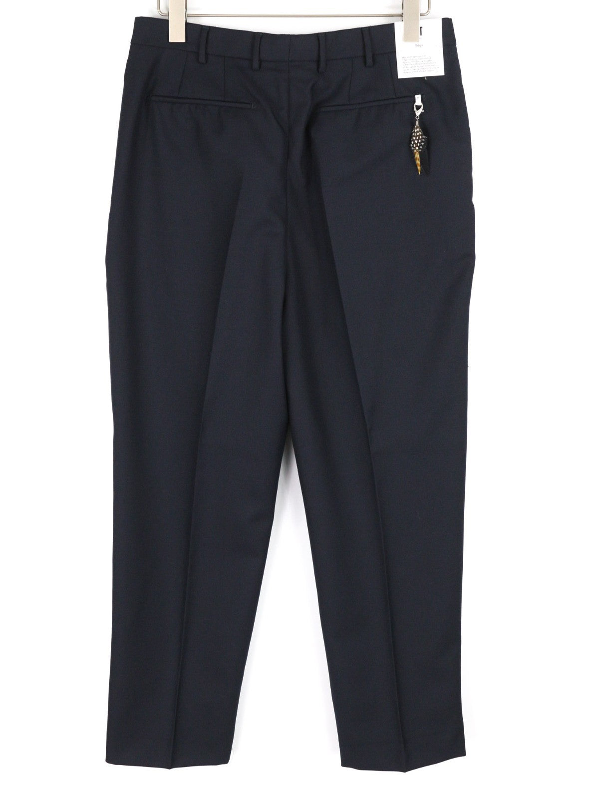 PT TORINO Edge Men's 50 W32 Blue Wool Fleece Blend Pleated Tapered Trousers