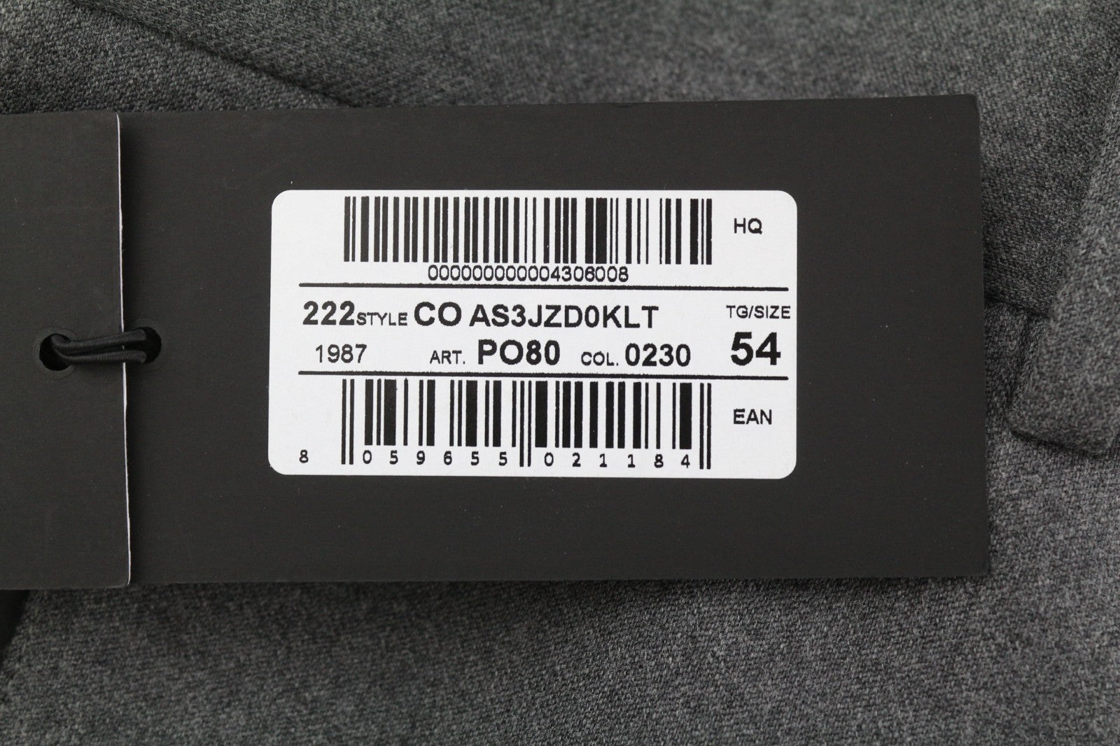 PT TORINO Lamda Men's 54 W37 Wool Fleece Blend Zipper Tapered Fit Trousers