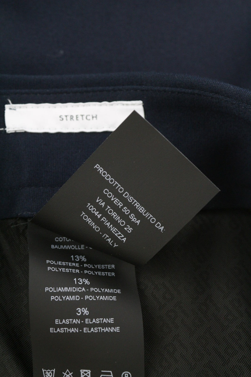 PT TORINO Lamda Men's 50 W33 Dark Blue Zipper Pocket Tapered Fit Trousers