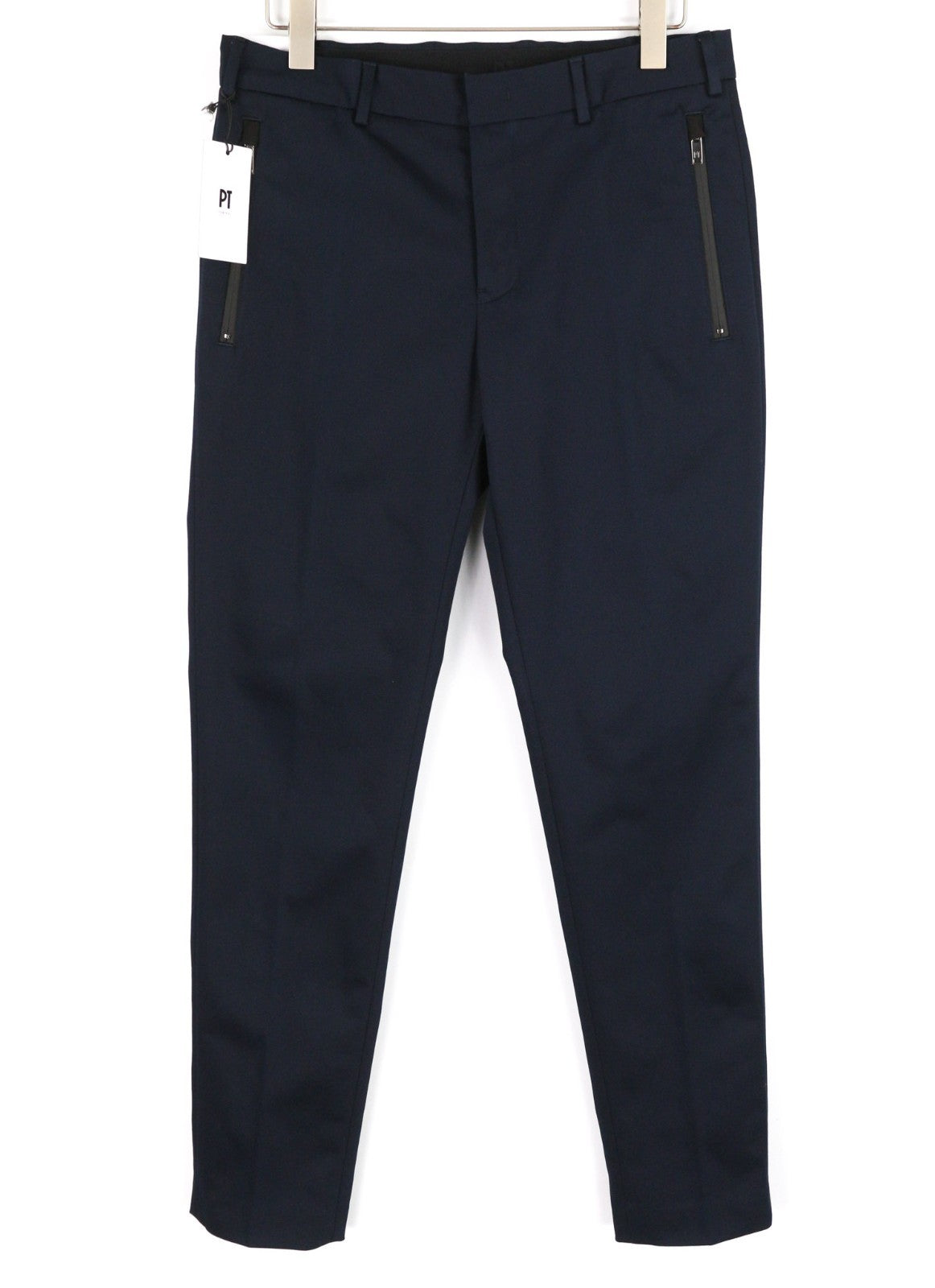 PT TORINO Lamda Men's 50 W33 Dark Blue Zipper Pocket Tapered Fit Trousers