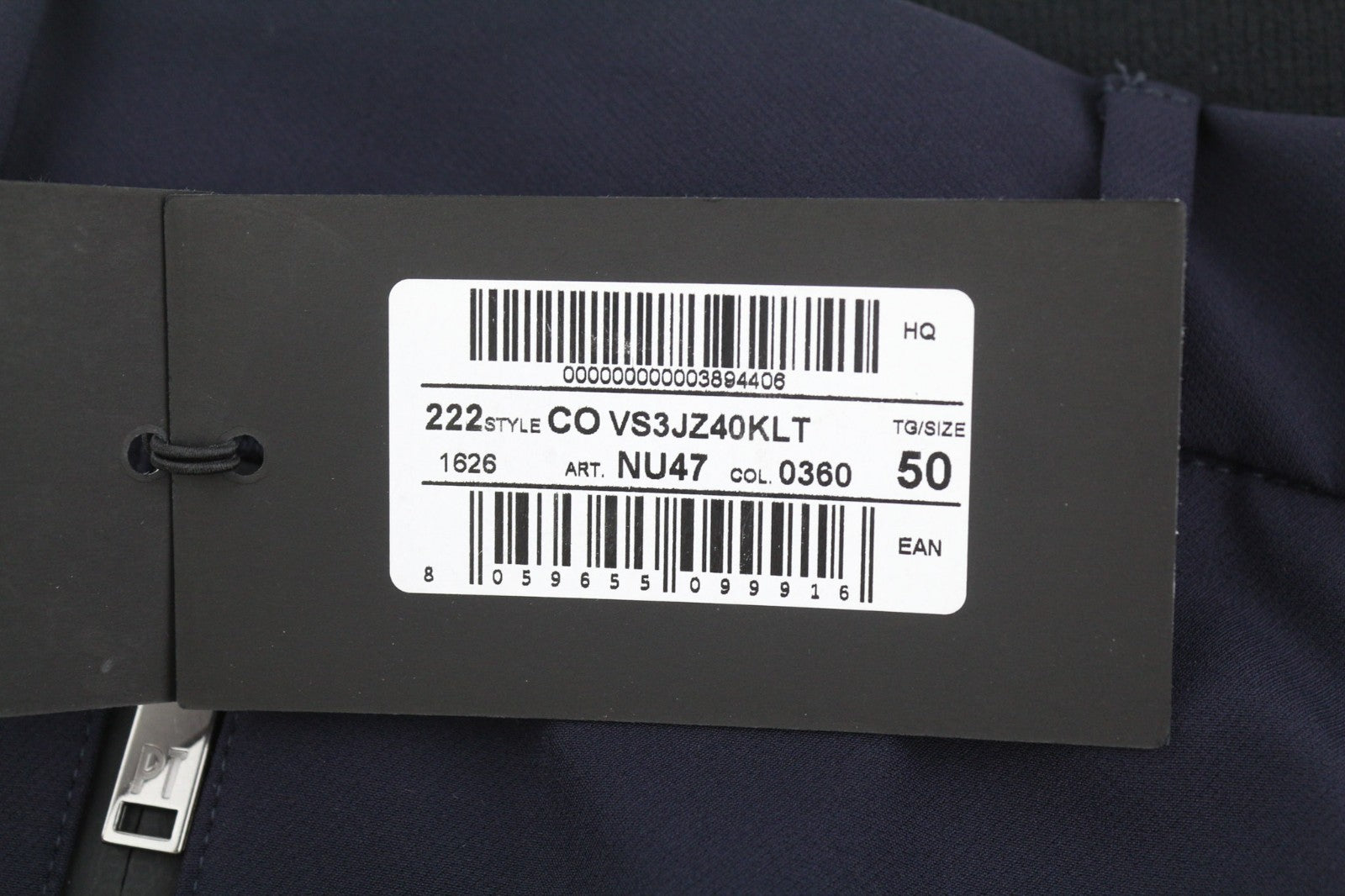 PT TORINO Lamda Men's 50 W31 Slim Fit Zipper Pocket Polyamide Blend Trousers