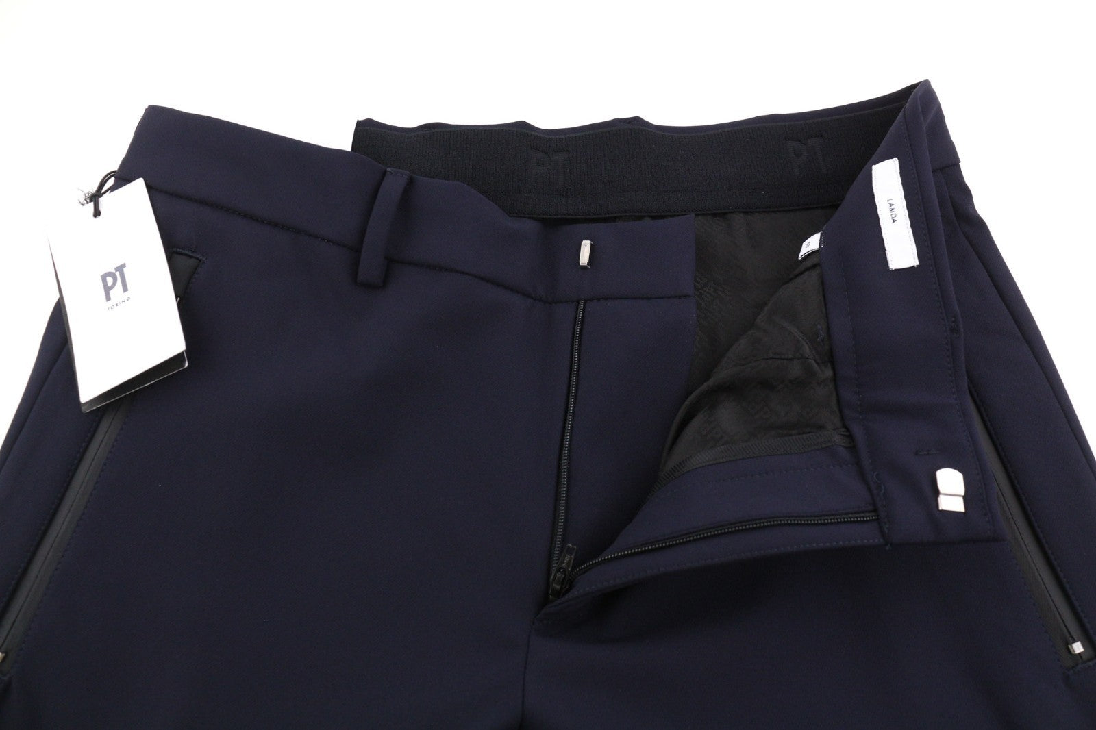 PT TORINO Lamda Men's 48 W31 Slim Fit Zipper Pocket Polyamide Blend Trousers