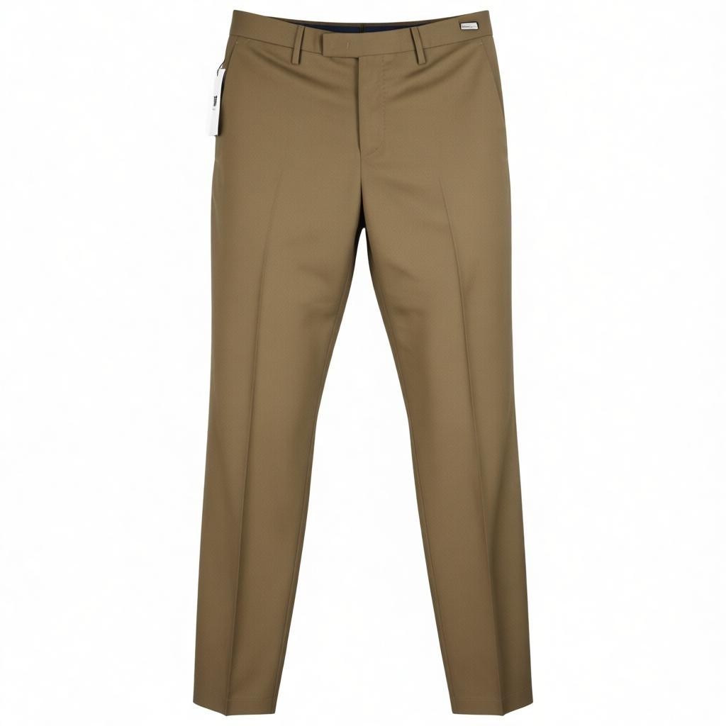 PT TORINO Skinny Fit Men's 46 W31 Brown Wool Fleece Blend Zip Casual Trousers