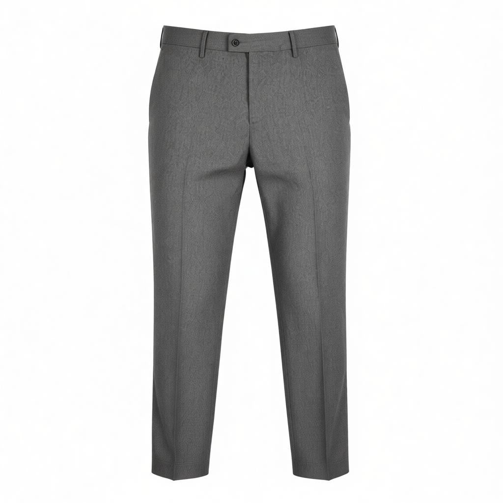 PT TORINO Skinny Fit Men's 54 W37 Grey Wool Fleece Blend Zipper Logo Trousers