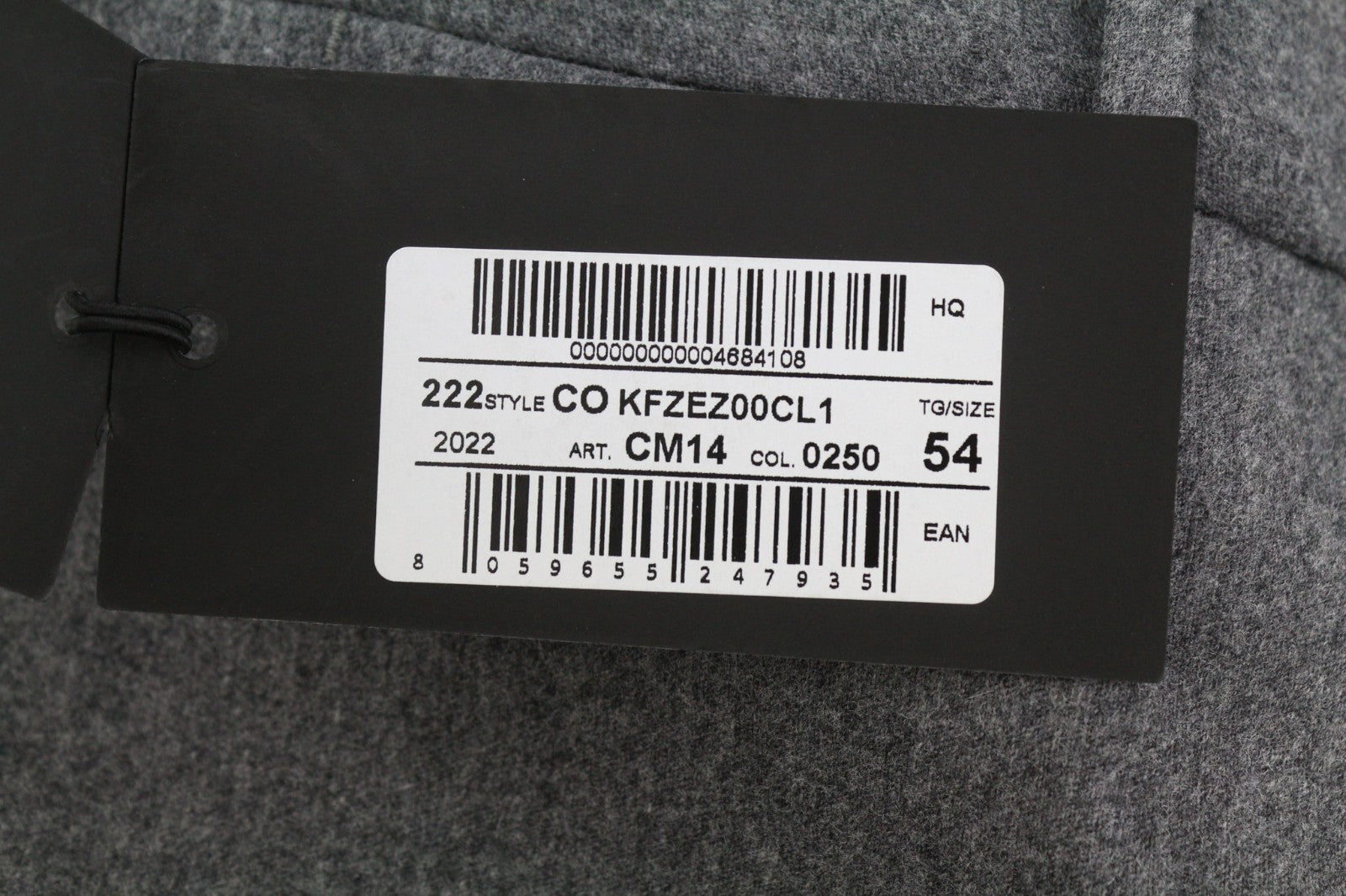 PT TORINO Skinny Fit Men's 54 W37 Grey Wool Fleece Blend Zipper Logo Trousers