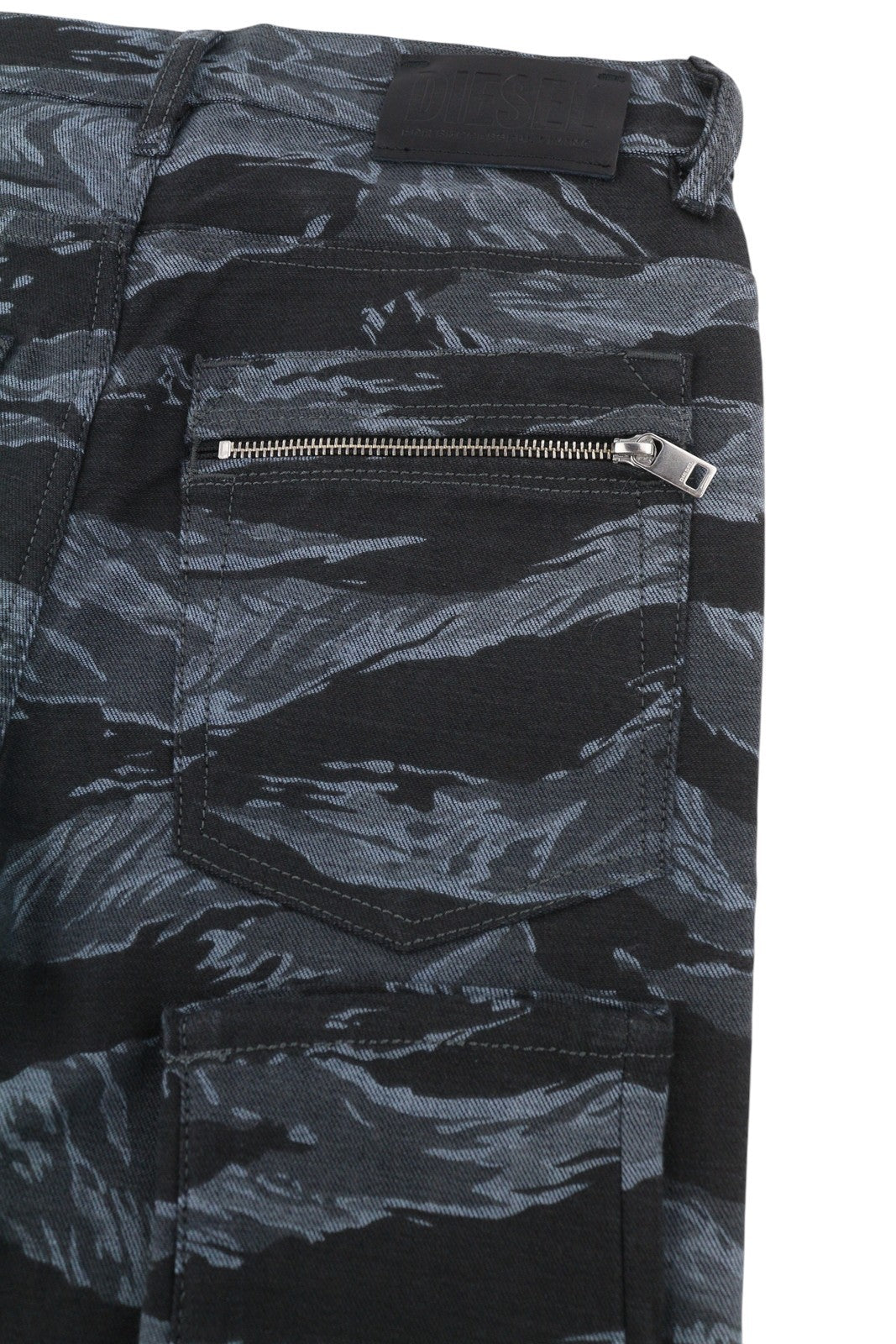 DIESEL D-Amny-SP1 0091R Men Jeans W29/L30 Skinny Stretch Zip Patterned Denim