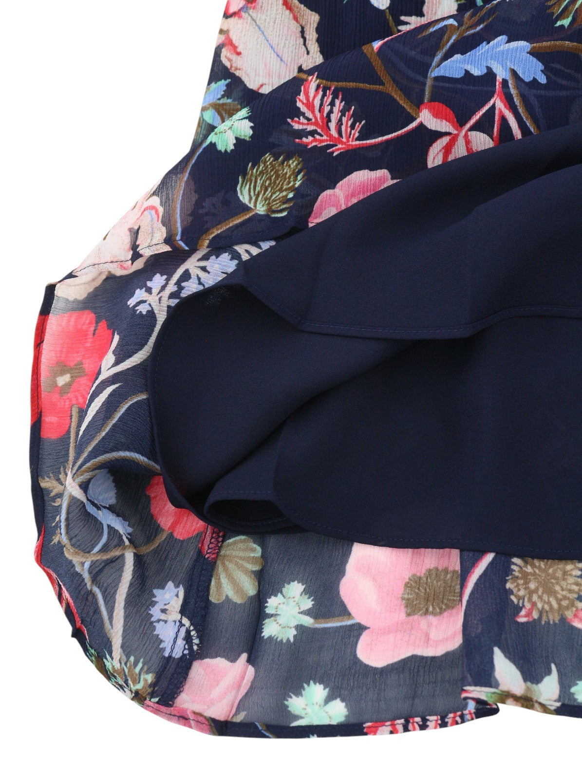 GANT Wild Floral Boatneck Women Dress EU42 Classic Blue Crew Mini Short Sleeve