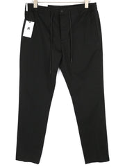 PT TORINO Omega Men's 52 W37 Black Elastic Drawstring Slim Fit Trousers