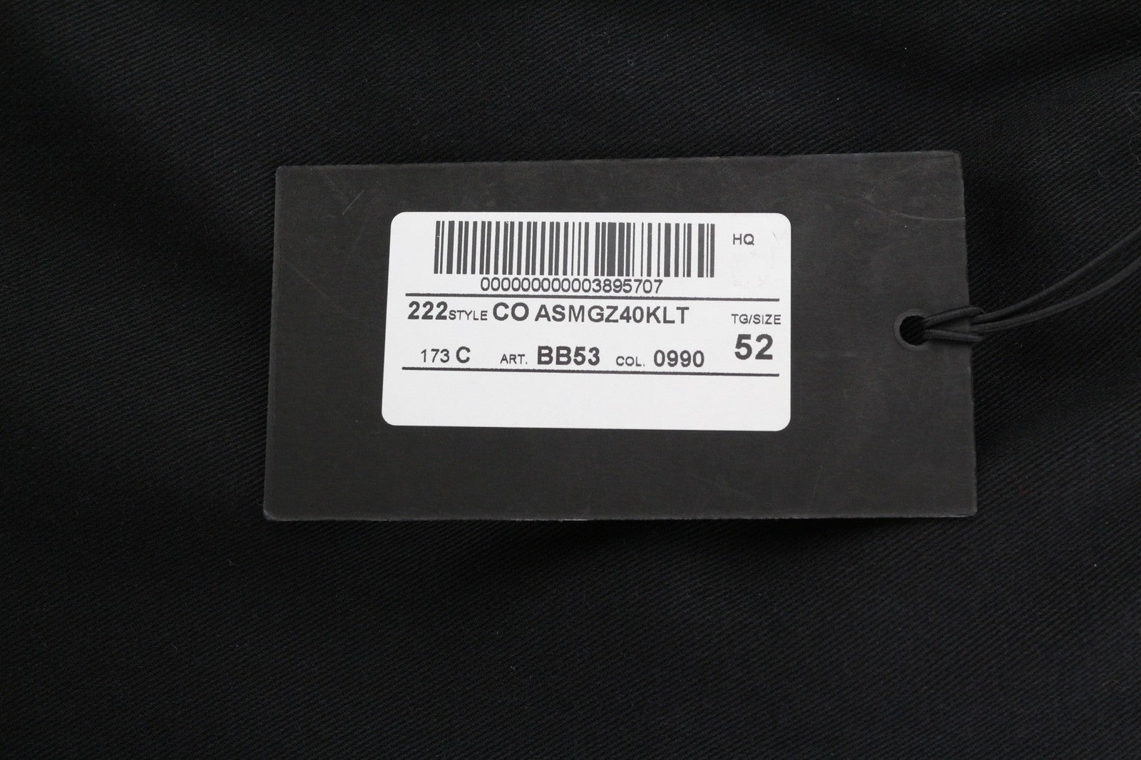 PT TORINO Omega Men's 52 W37 Black Elastic Drawstring Slim Fit Trousers