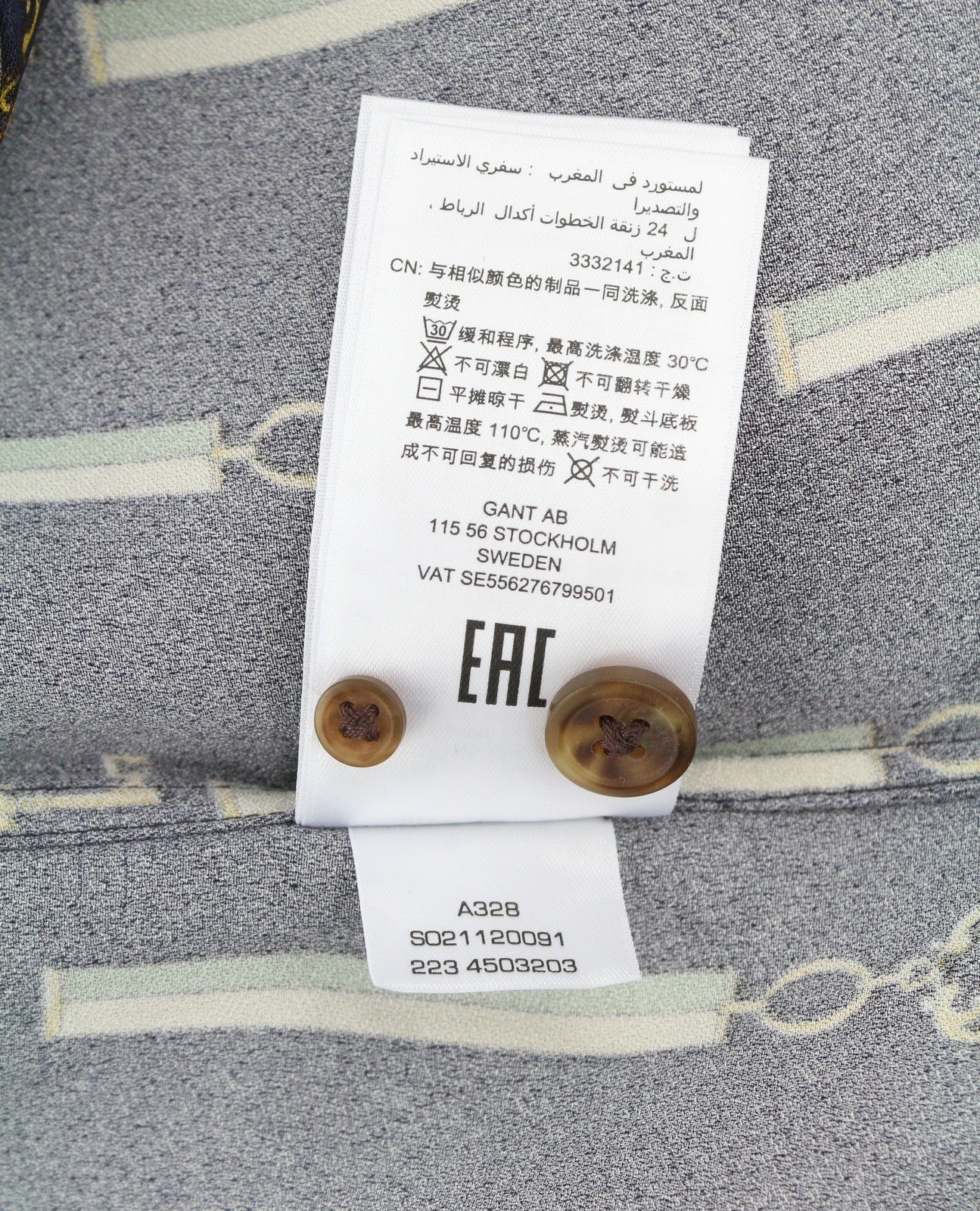 GANT American Luxe Women Dress EU40 Evening Blue Button-Up Side Split RRP375