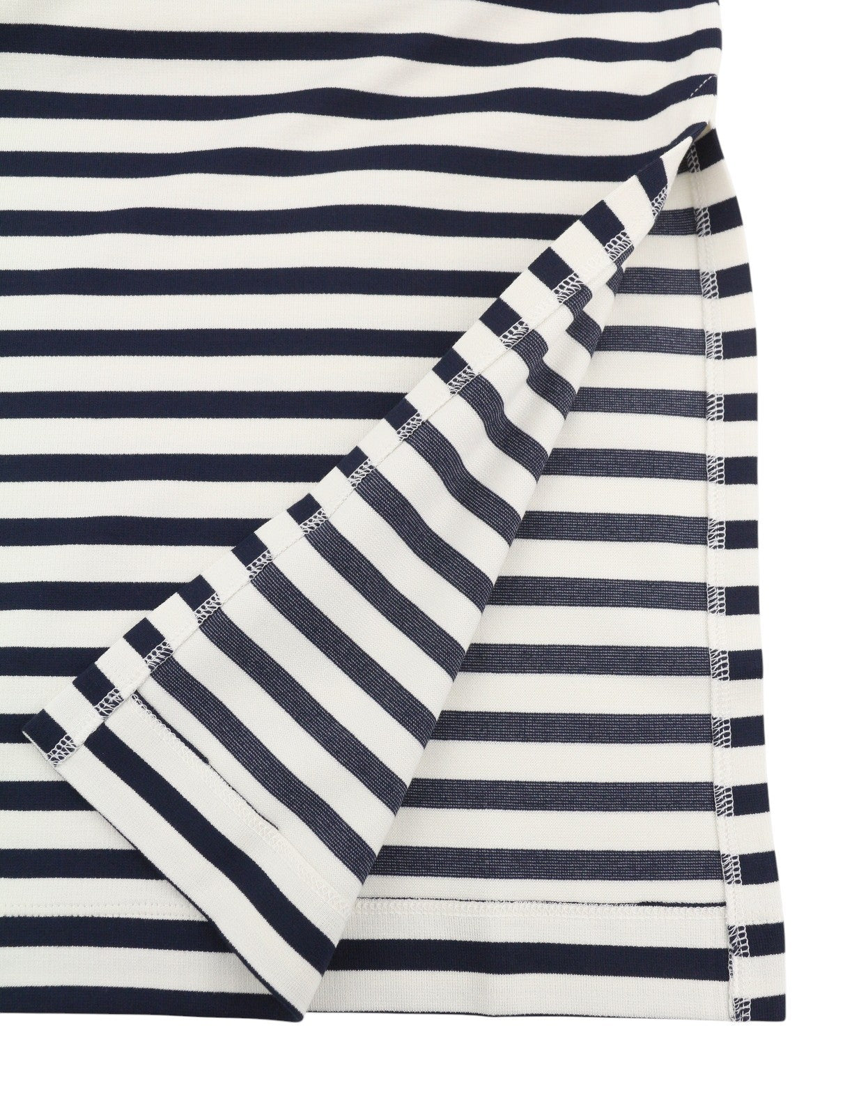 GANT Icon G Striped Jersey Women Dress S Evening Blue Crew Neck Short Sleeve