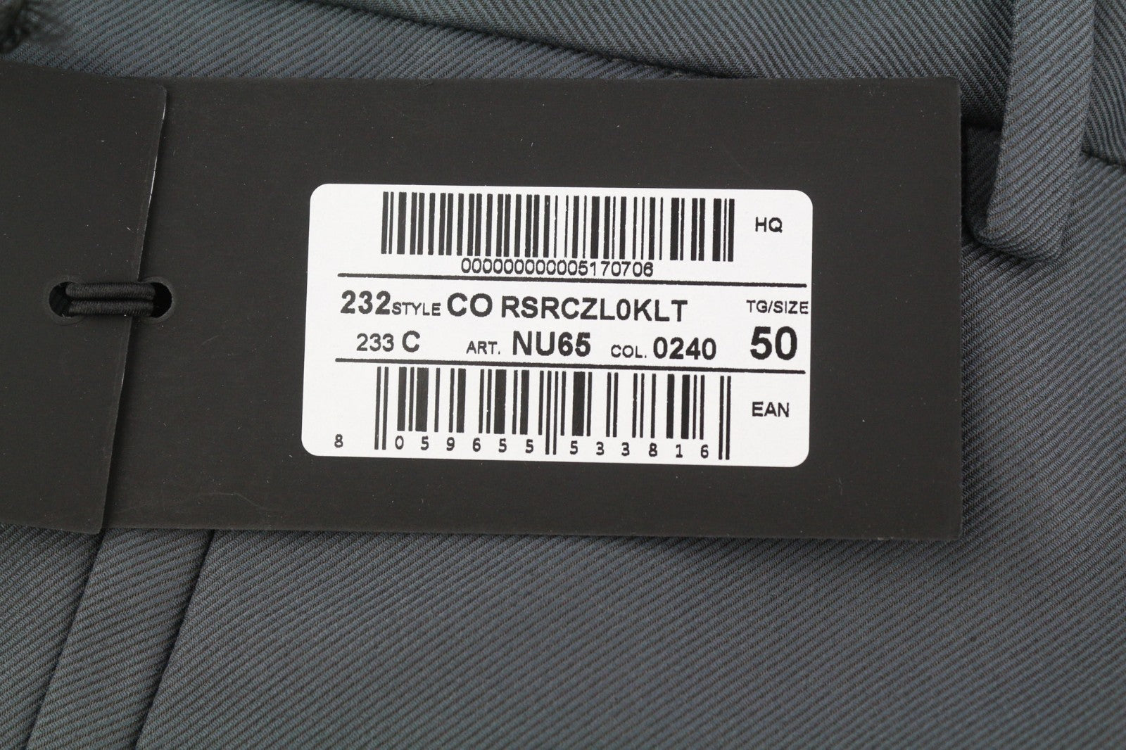 PT TORINO Gamma Men's 50 W35 Dark Cargo Pocket Fastener Hem Utility Trousers