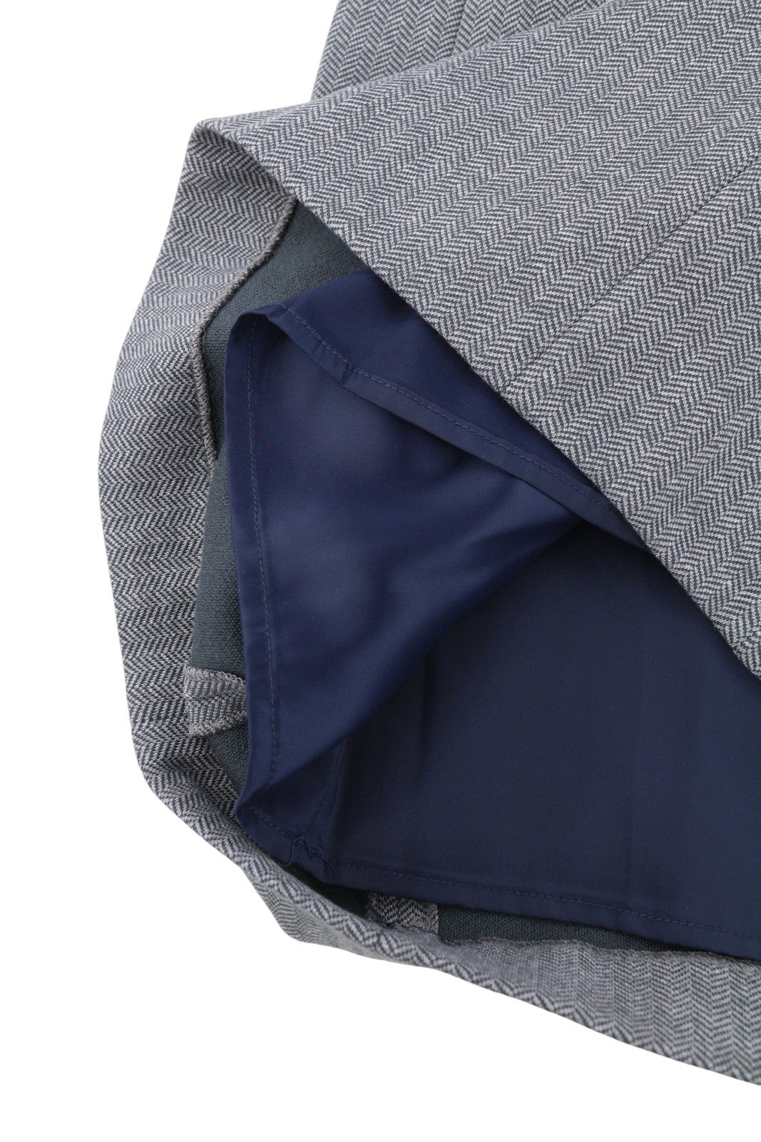 GANT Herringbone Jersey Shift Women Dress EU46 Grey Melange Pockets 3/4 Sleeve