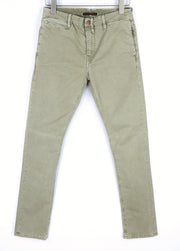 NUDIE JEANS Khaki Tight Men's W30/L32 Organic Dusty Skinny Zipper Light Jeans