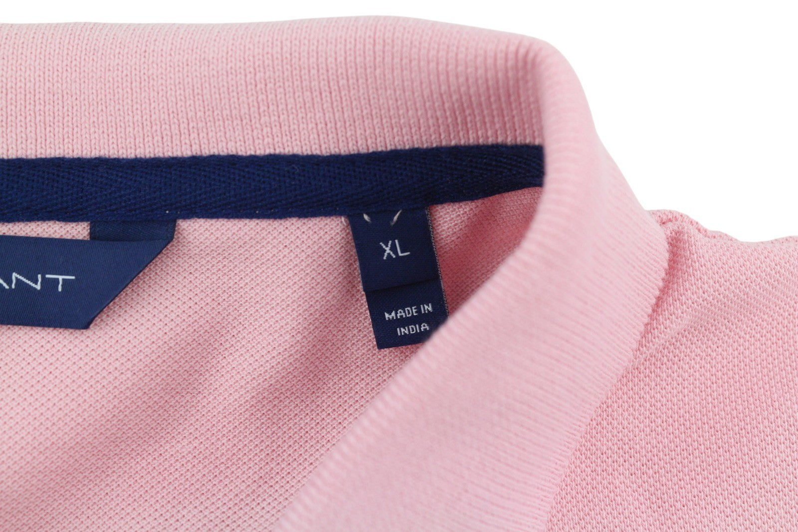 GANT Summer Pique Women T-Shirt XL Preppy Pink Textured Polo Short Sleeve