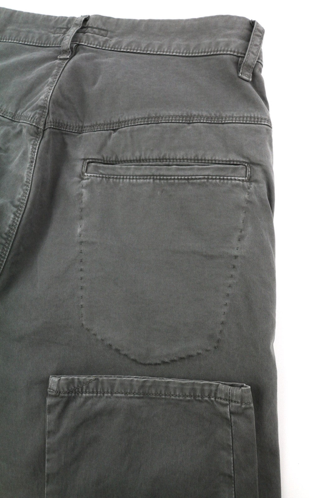 NUDIE JEANS Khaki Slim Men's W29/L32 Shadow Wash Organic Zipper Chino Trousers