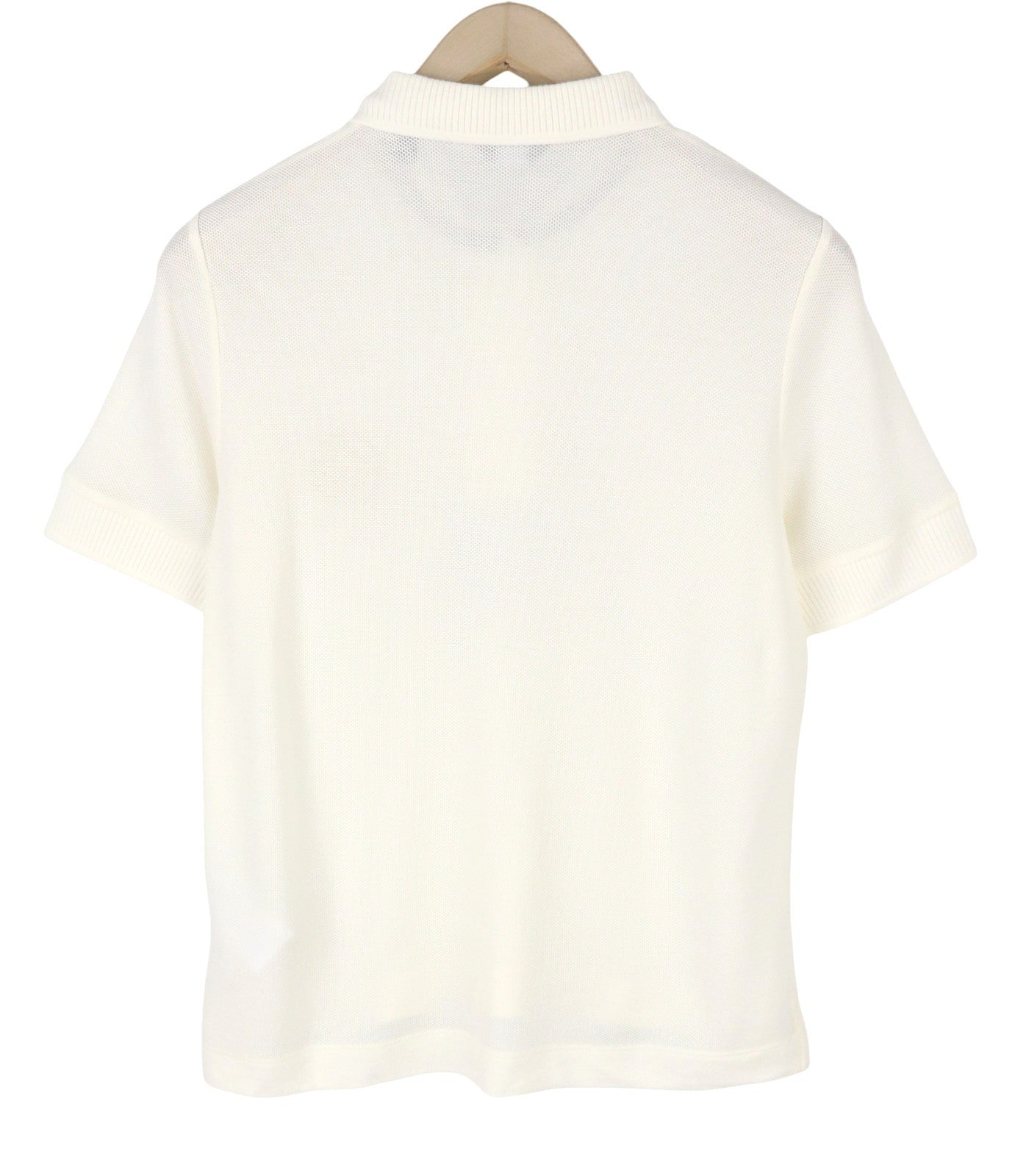 GANT Rope Icon SS Pique Women T-Shirt M Eggshell Textured Polo Short Sleeve