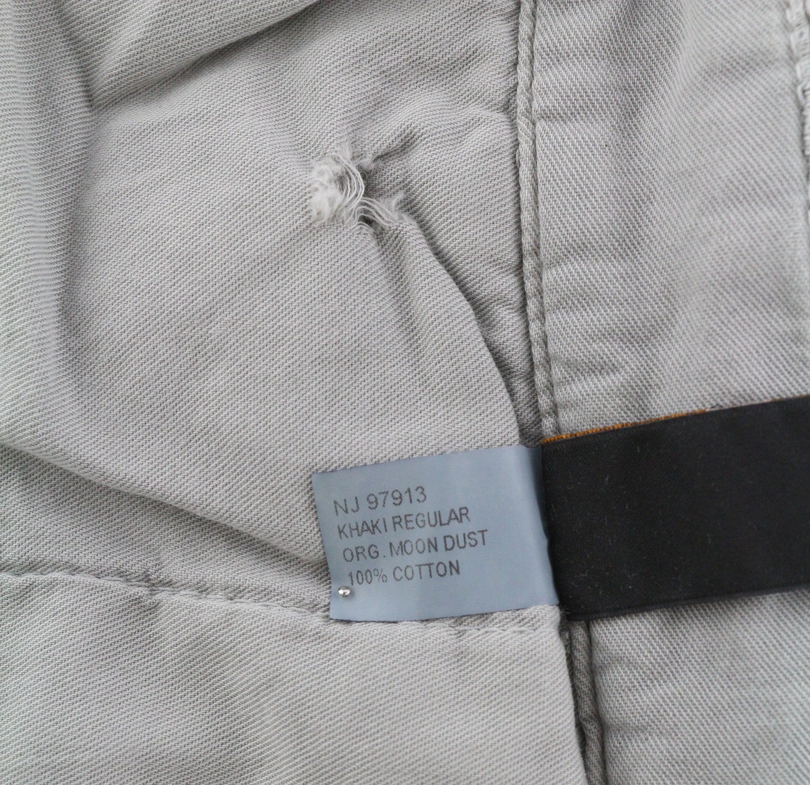 NUDIE JEANS Khaki Regular Men's W32/L34 Organic Moon Dust Chino Button Casual