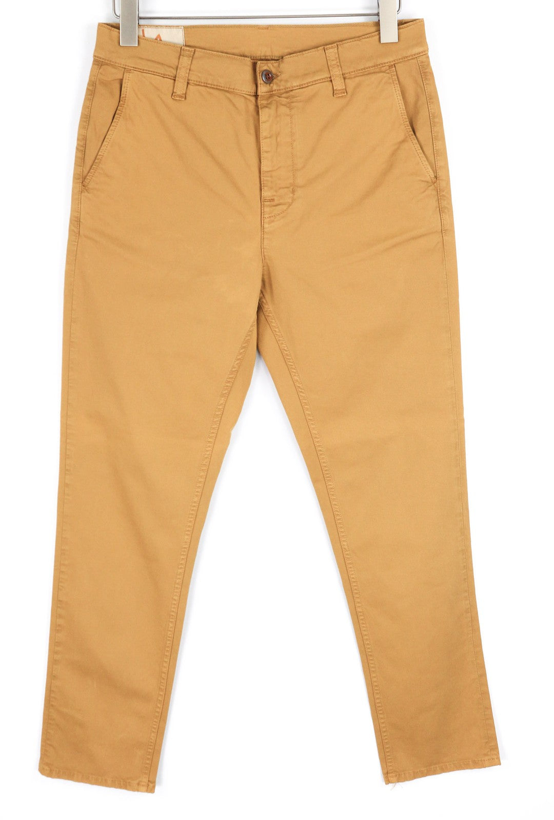 NUDIE JEANS Easy Alvin Men's W30/L30 Camel Chino Slim Zipper Pocket Trousers